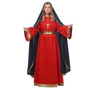 UniqKaliber Costume da Vergine Maria Alone, da donna, per adulti, Natività, costume biblico