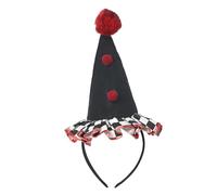 UniqKaliber Fascia da clown da donna, cappello da giullare, accessorio per costume da giullare per Halloween, cosplay e feste
