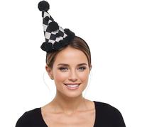 UniqKaliber Fascia da clown da donna, cappello da giullare, accessorio per costume da giullare per Halloween, cosplay e feste