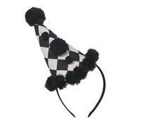 UniqKaliber Fascia da clown da donna, cappello da giullare, accessorio per costume da giullare per Halloween, cosplay e feste