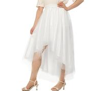 UniqKaliber Gonne in tulle alto basso per le donne gonna asimmetrica tutù gonna fata festa di nozze gonna midi a strati