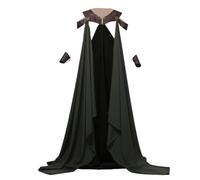 UniqKaliber Mantello da strega della foresta, mantello medievale da elfico, lunghezza intera, costume da fata per feste cosplay