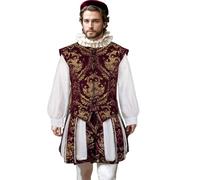 UniqKaliber Rinascimentale Tudor Elizabeth King Prince Cosplay Costume, abito vittoriano da uomo con pantaloni zucca