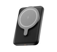 UNIQO Power Mag 5K - Power Bank 5.000mAh, Ricarica Wireless 15W, PowerBank Magnetico MagSafe, Ricarica Rapida, USB-C Power Delivery 20W (PD 3.1), Caricabatterie Portatile da Viaggio, Compatto, Nero