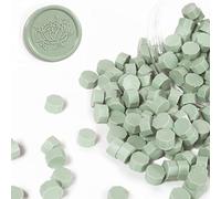 UNIQOOO 180 perline di ceralacca verde salvia, ideali per decorare biglietti, buste, inviti di nozze, confezioni di vino, idee regalo