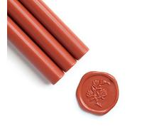 UNIQOOO - Bastoncini di cera per colla Mable, per timbri di cera, colore: arancione Terra Cotta, per inviti di matrimonio autunnali, biglietti di invito di matrimonio, idea regalo, confezione da 8