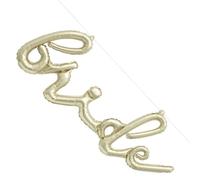 Unique 11083 - Kit Striscione con Palloncini con Lettere - "Bride" - Colore Oro - 1 Pezzo (Confezione da 1)