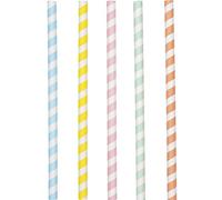 Unique 16758 - Cannucce per frappè in carta, motivo gelato, 10 pezzi, multicolore