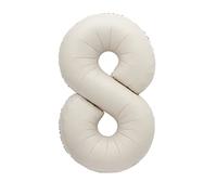 Unique- Numero Palloncino Gigante 8-86 cm-Colore Nudo Opaco-1 Pezzo (Confezione da 1), Nude, large, 19658