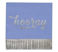 Unique 26282 - Tovaglioli di Carta Stampati con Pellicola - 16,5 cm - Festa Argento e Brillante - 16 Pezzi (Confezione da 1)