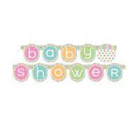 Unique 4.3ft Pastel Baby Shower Letter Banner