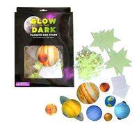 Unique - Adesivi da parete con pianeti fosforescenti, perfetti per la camera dei bambini e le idee decorative per feste, 100 pezzi