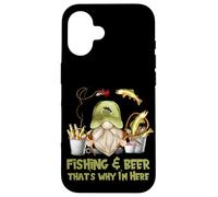 Unique Angler Gnome - Fishing And Beer That`s Why I´m Here Custodia per iPhone 16