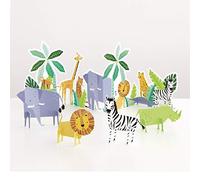 Unique Animals Centerpiece Decorating Kit di Decorazioni per Festa Safari Degli Animali-Set di 5, Multicolore, 73928