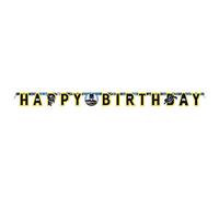 Unique- Banner Buon Batman | 1 pz Striscione con Lettere di Compleanno-1,75 m-Festa, Multicolore, 77519