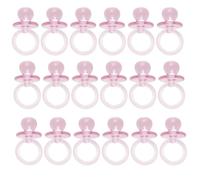 Unique Bomboniere Baby Shower-2,5 cm-Succhietti di Plastica Rosa-Confezione da 18, Pink, Taglia Unica, unità