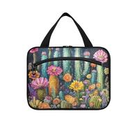 Unique Cactus Flowers Vintage Hanging Mens Borsa da viaggio con gancio, Designer Essentials Travel Bag Toiletry per Viaggiatore Toiletry Bolsa para maquillaje L