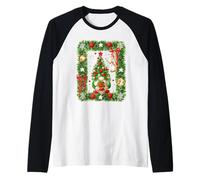 Unique Christmas Tree Gnomie - Cute Family Christmas GNOME Maglia con Maniche Raglan