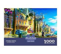 Unique City Puzzle 1000 Pièces Pour Adultes Et Enfants À Partir De 12 Ans Jeu Cadeau Unique Divertissement Créatif Cadeau Classiques Décoration De La Maison 70x50cm/1000pcs