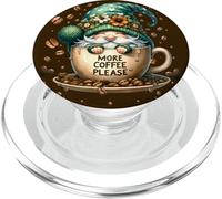 Unique Coffee Gnome For Coffee Lovers With Coffee Beans PopSockets PopGrip per MagSafe