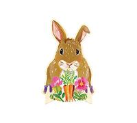 Unique- Decorazione Floreale della tavola del Coniglietto Pasquale di 30cm, Multicolore, 30 cm, 72637
