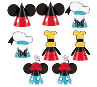 Unique Disney Mickey Mouse Party Hats - 4.25'' (8 Pcs) | Assorted Fun Designs for Kids Birthday Celebrations