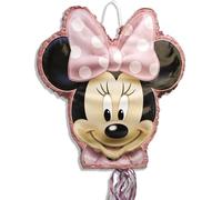 Unique- Disney Minnie Mouse Pinata-Tirare la Corda, Multicolore, 66319