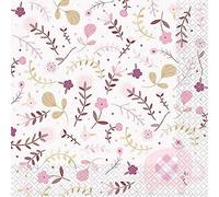 Unique Tovaglioli da pranzo Elefante floreale rosa 16 cm – per feste e decorazioni – 16 ct