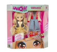 UNIQUE EYES - BAMBOLA ARTICOLATA ALTA 25CM, CON OCCHI GRANDI MAGICI E PROFONDI, SEGUE IL TUO SGUARDO, AMY FASHION DOLL CON EXTRA OUTFIT
