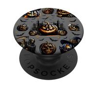 Unique Fall Autumn Halloween Bats For Witch Scary Pumpkin PopSockets PopGrip Adesivo