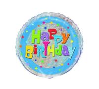 Unique Festive Crazy Prism Happy Birthday Foil Balloon One Size M Multicoloured One Size