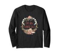 Unique Floral Boho Decor for Hippie Mom Women Flower Child Maglia a Manica