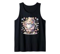Unique Flower GNOME Graphic for Women And Men Floral Summer Canotta