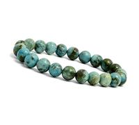 Unique Gems© Bracciale con perle di africane turchese Pietra naturale Ø 8 mm Pietre curative dei chakra Bracciale protettivo per donne, uomini e bambini (Uomini)