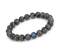 Unique Gems© Bracciale con perle di labradorite Pietra naturale Ø 8 mm Pietre curative dei chakra Bracciale protettivo per donne, uomini e bambini (Uomini)