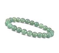 Unique Gems Bracciale di perle Aventurina Ø 6mm pietra naturale per i bambini Braccialetto a palline elastico 13cm a 15cm