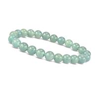 Unique Gems Bracciale di perle Aventurina Ø 8mm pietra naturale per la donna Braccialetto a palline elastico 16cm a 19cm