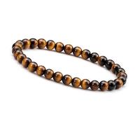 Unique Gems Bracciale di perle occhio di tigre Ø 6mm pietra naturale per i bambini Braccialetto a palline elastico 13cm a 15cm