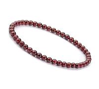 Unique Gems braccialetto di pietre preziose perle di Granato rosso Ø 4mm bracciale per donna energia Chakra