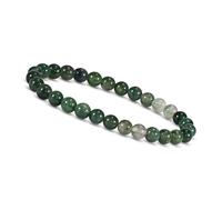 Unique Gems Chakra Moos Agate Bracciale per uomo e donna, 8 mm, in vera pietra naturale, con pietre curative, yoga, meditazione, Kids, Gemma, Agata