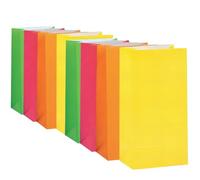 Unique- Gift Bags Set di 10 Aucun caractère de sujet Buste di Regalo, Tinta Unita, Giallo (Fluorescente), Pack of 10, 59016