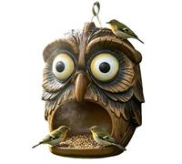 Unique Hanging Bird Feeder 15cm Resin Garden Decor For Wild Birds