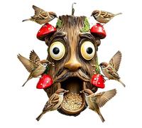 Unique Hanging Bird Feeder 15cm Resin Garden Decor For Wild Birds