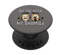 Unique Hockey Player For Gnome Lover On Ice With My Gnomies PopSockets PopGrip Adesivo