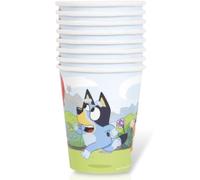 Unique Industries Bluey - Bicchieri da festa da 255 ml, confezione da 8
