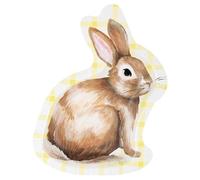 Unique Industries - Piatti di carta usa e getta a forma di coniglietto pasquale, 21 x 15,9 cm (8 ct), adorabili e perfetti per la tua festa di primavera