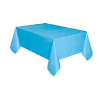 Unique Industries Tovaglia rettangolare in plastica blu polvere (137 cm x 274 cm), 1 pezzo, elegante e resistente, per feste, eventi e uso domestico