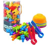 Unique Kids Counting Dinosaurs Matching Game with Sorting Cups, Color Classification and Sensory Training Educational Learning Toys Set Gift for Toddlers Preschool Ages 3 Years and up (Dinosaur)