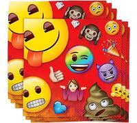 Unique- Lunch Paper Napkins | Disposable | Emoji PCS Tovaglioli di Carta-Festa a Tema Arcobaleno-Confezione da 16, Multicolore, Taglia unica, 79432