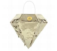 Unique Mini Decorazione Pinata Forma di Diamante Oro, Gold, 75900